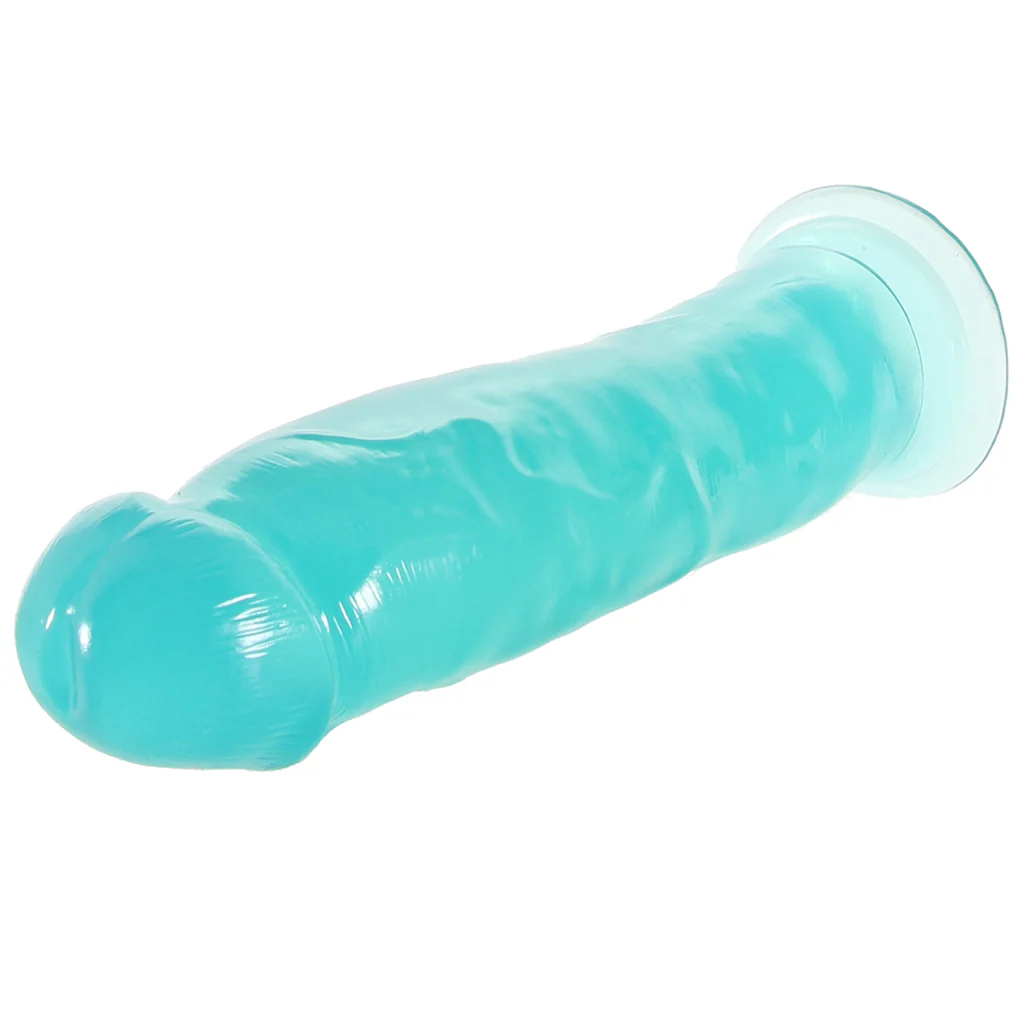 B Yours Thrill n' Drill 9 Inch Dildo in Teal - Image 2