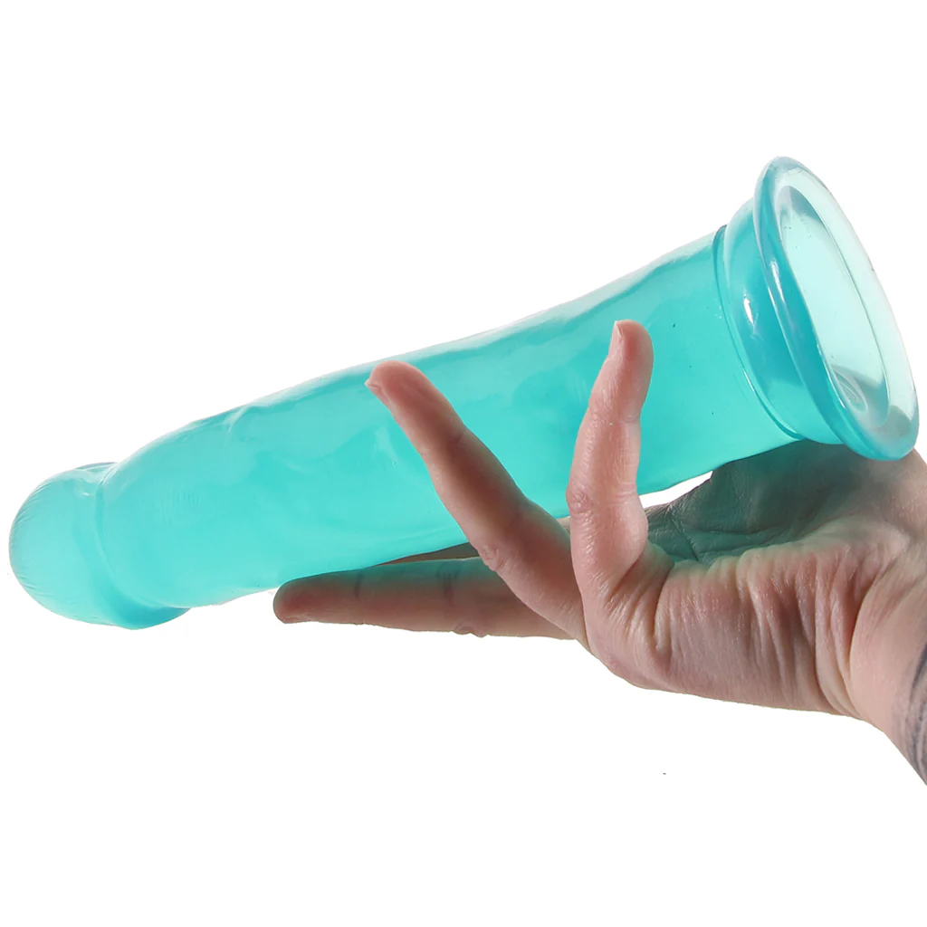 B Yours Thrill n' Drill 9 Inch Dildo in Teal - Image 4