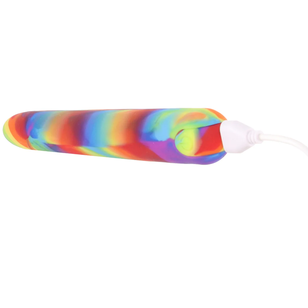 Bang! Rainbow Silicone Slim Vibe - Image 5