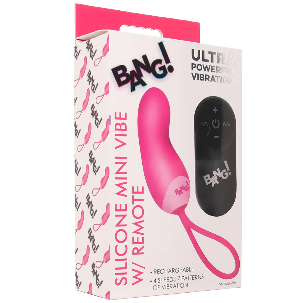 Bang! Silicone Mini Vibe with Remote in Pink - Image 9