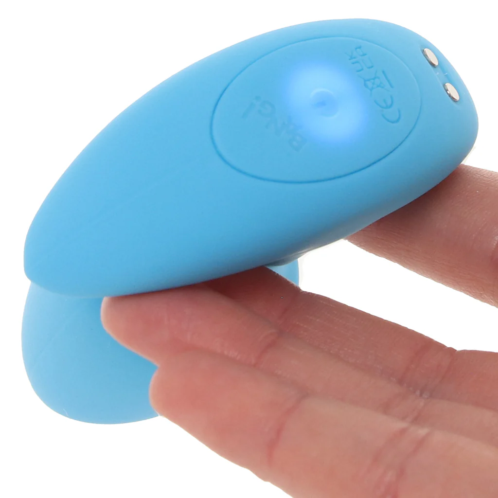 Bang! Thrusting & Vibrating Silicone Butt Plug in Blue - Image 6