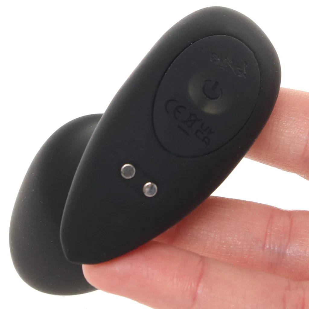 Bang! Thrusting & Vibrating Silicone Butt Plug in Black - Image 6