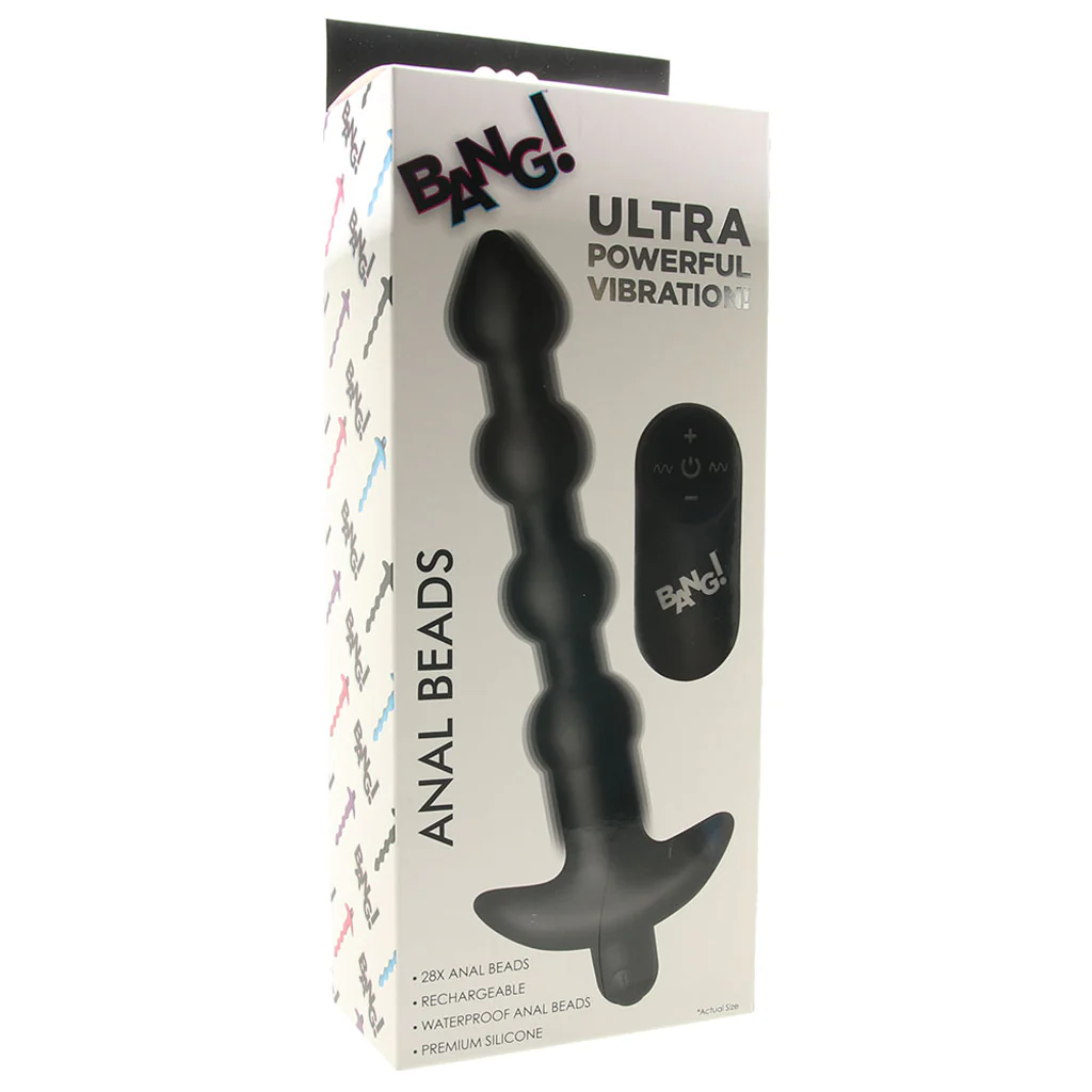 Bang! Vibrating Anal Beads in Black - Image 6