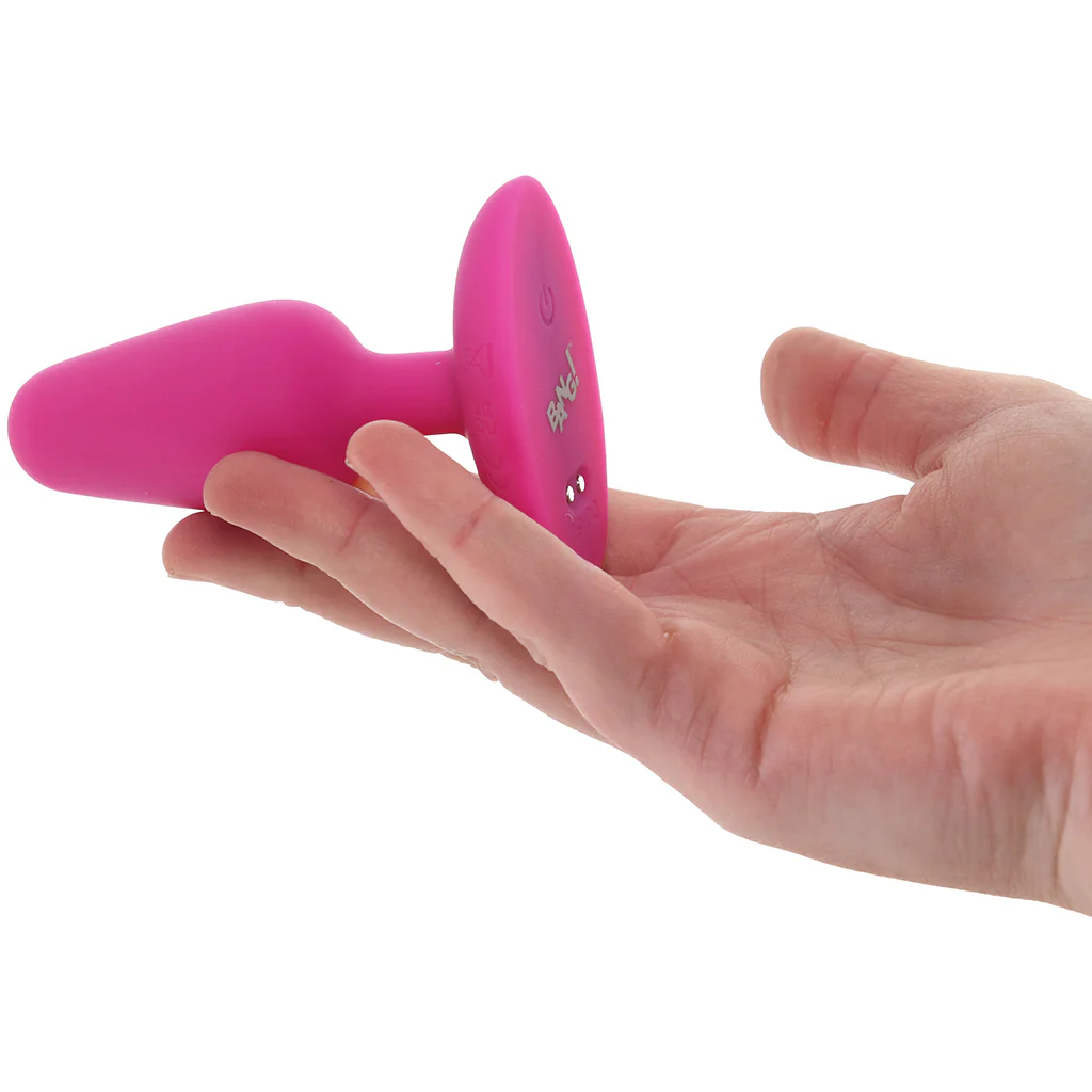 Bang! Vibrating Silicone Butt Plug in Pink - Image 4