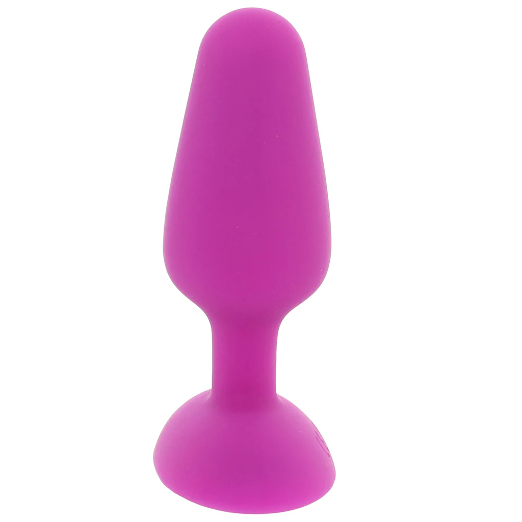 Bang! Vibrating Silicone Butt Plug in Purple - Image 3