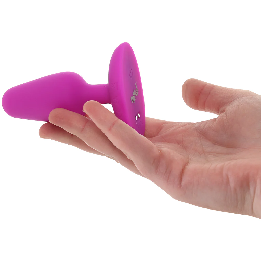 Bang! Vibrating Silicone Butt Plug in Purple - Image 4