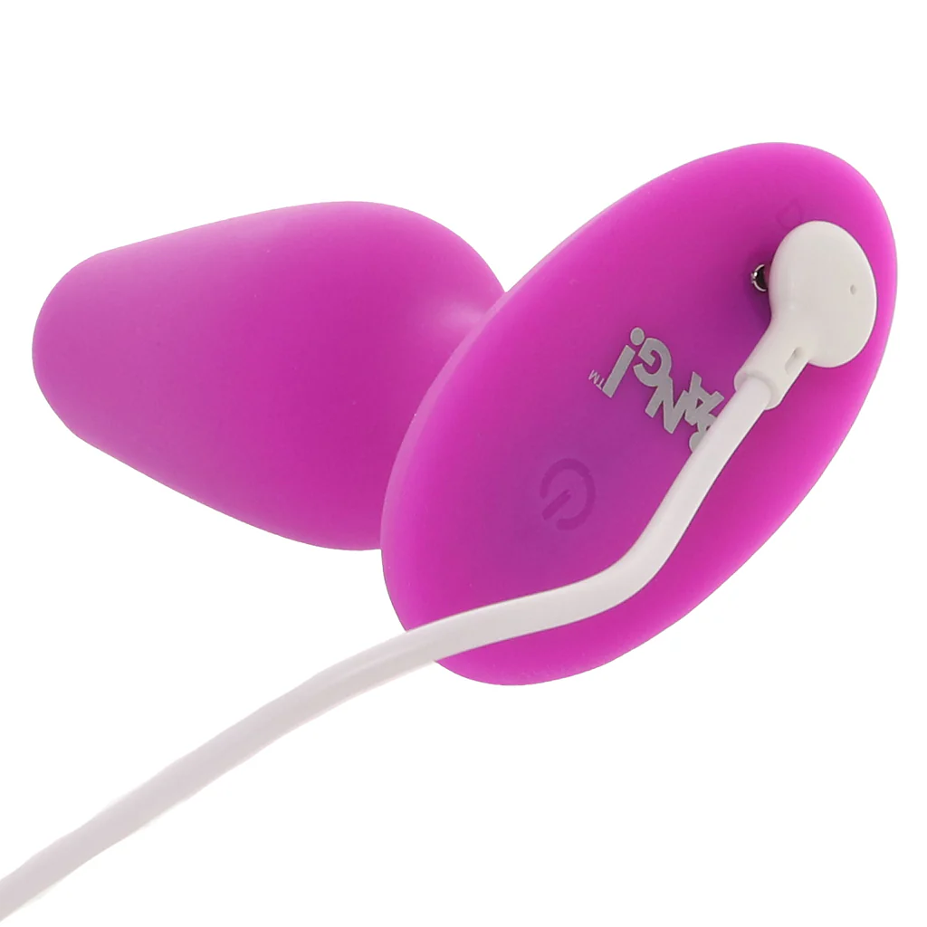 Bang! Vibrating Silicone Butt Plug in Purple - Image 7