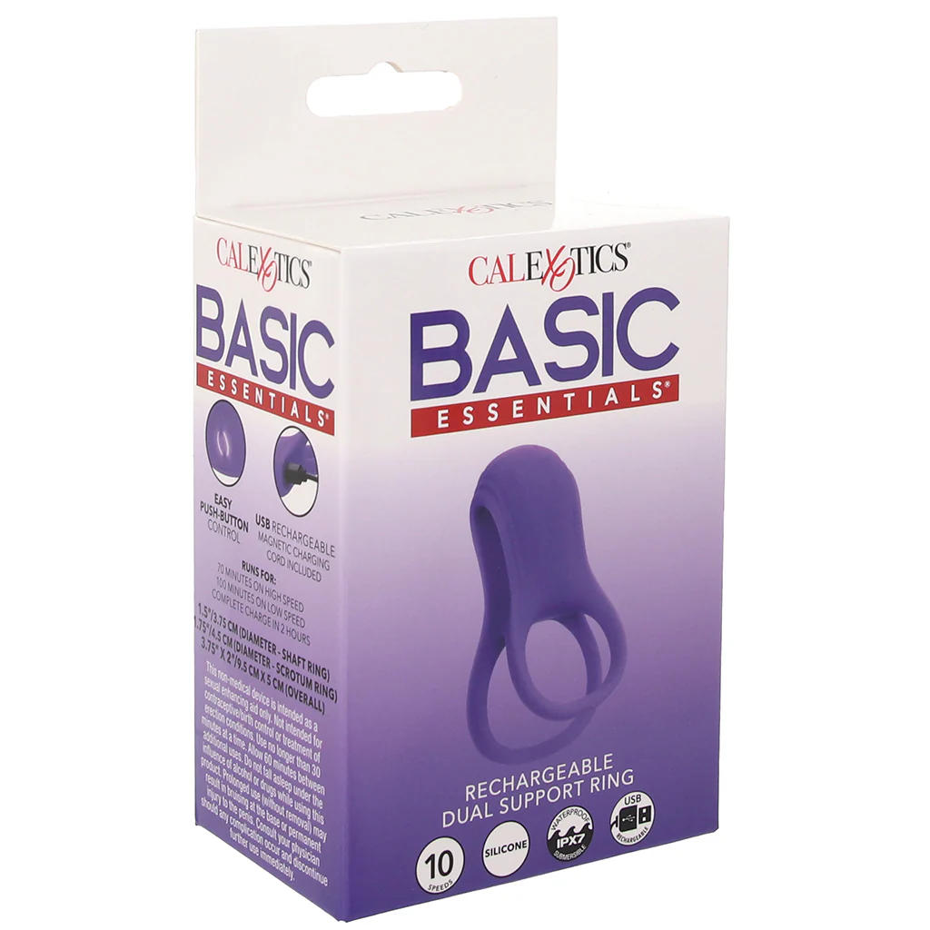 Basic Essentials Dual Support Vibrating Cock Ring - Image 9