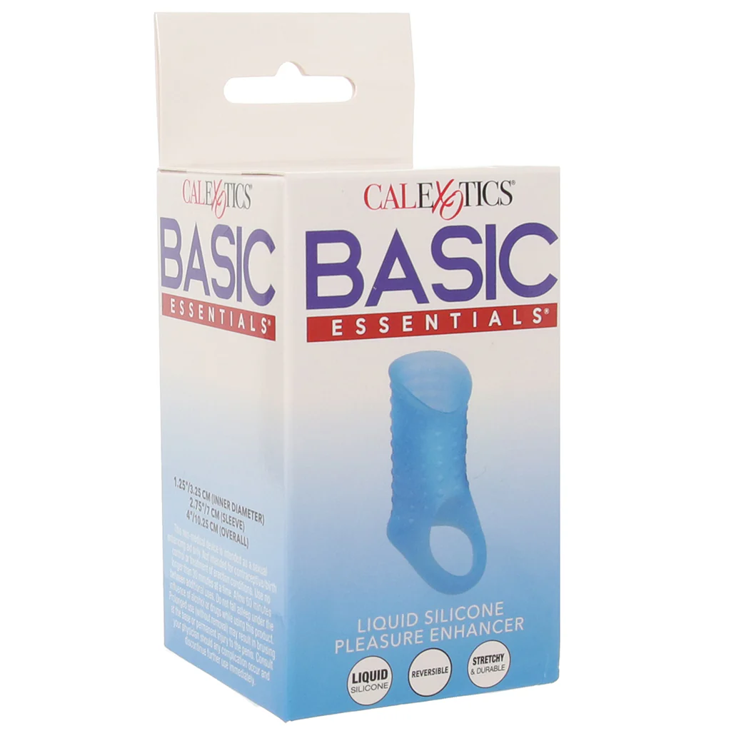 Basic Essentials Stimulation Enhancer Sleeve in Blue - Image 9