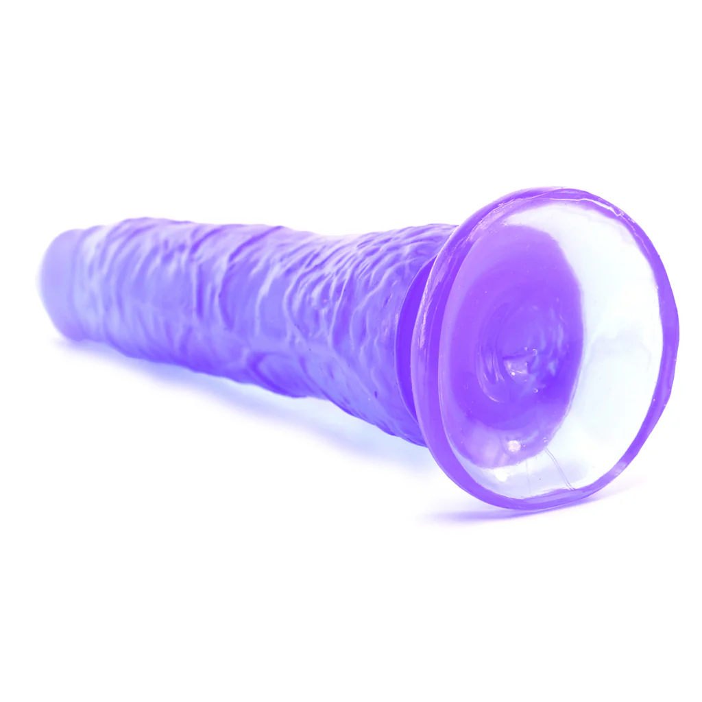Basix Slim 7 Inch Dildo in Purple - Image 5