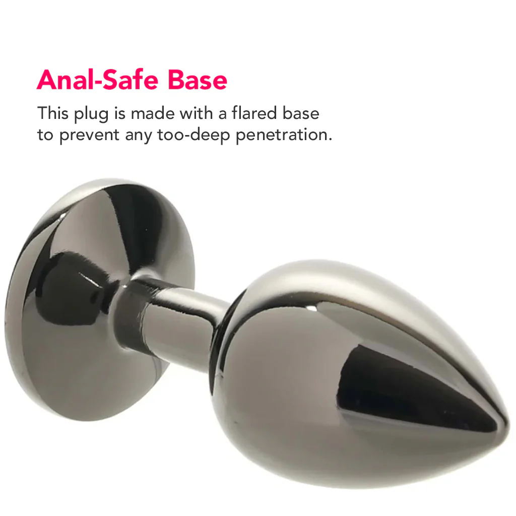 Black Gem Anal Plug in Small - Image 2