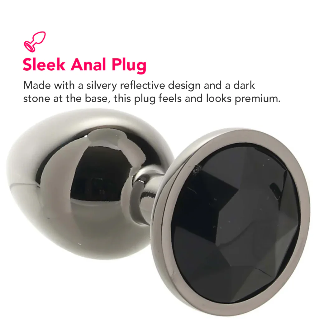Black Gem Anal Plug in Small - Image 5