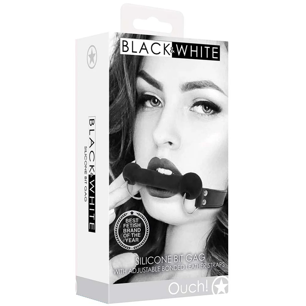 Black & White Silicone Bit Gag - Image 6