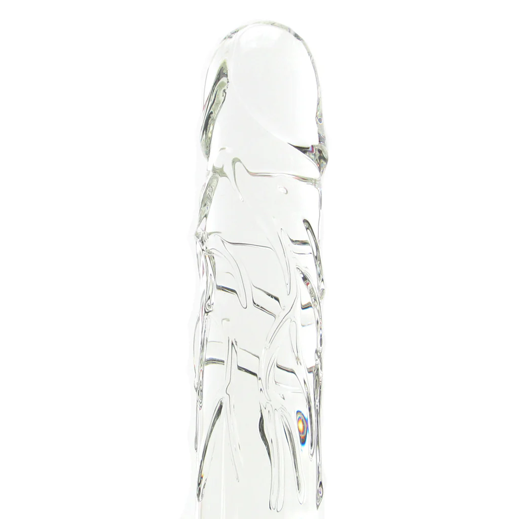 Blown Large Realistic Glass Dildo in Clear - Image 2