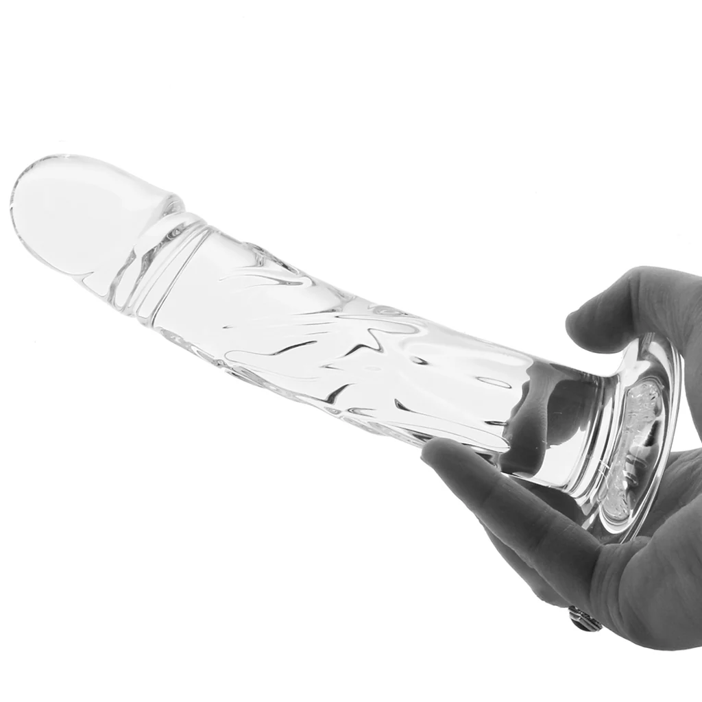Blown Medium 7 Inch Realistic Glass Dildo - Image 4