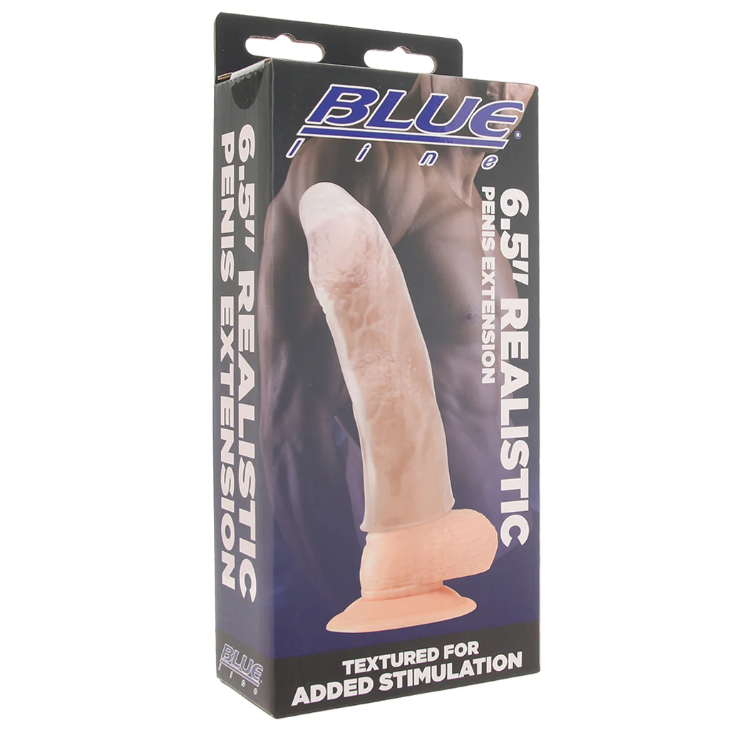 Blue Line 6.5 Inch Realistic Penis Extension Sleeve - Image 6