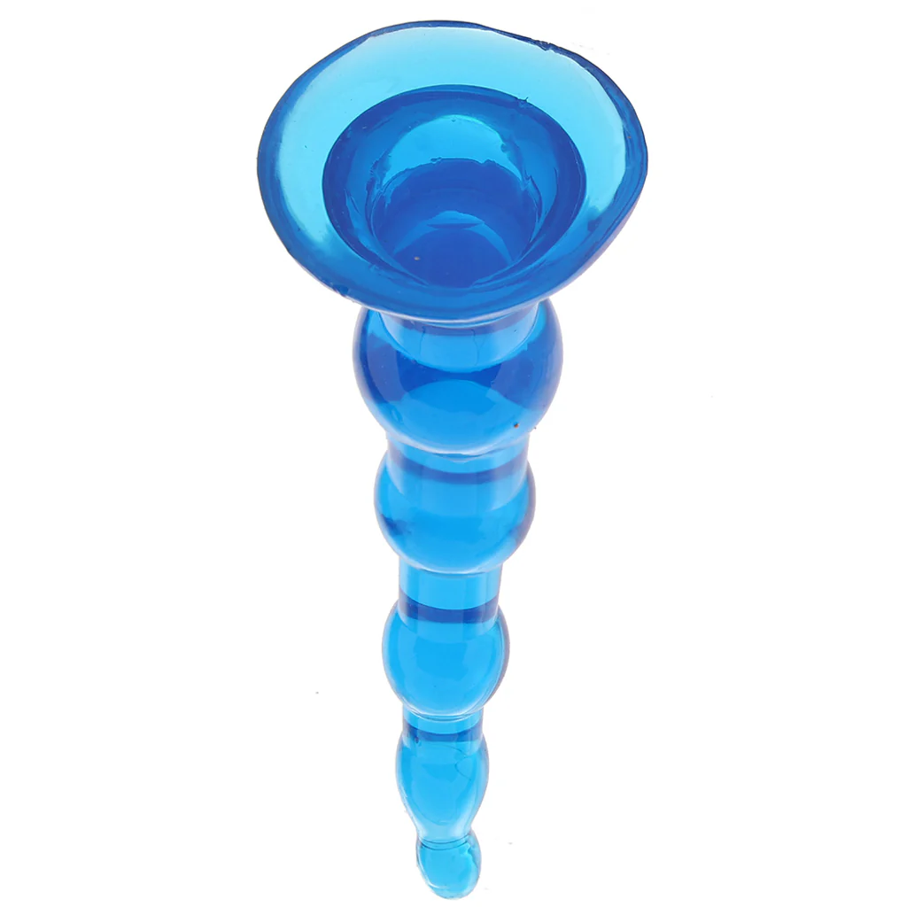 Blue Line 6.75 Inch Anal Beads With Suction Base - Image 5