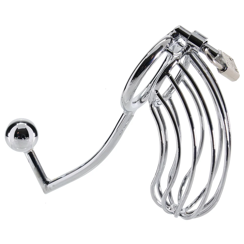 Blue Line Cock Cage with Anal Stimulator - Image 2