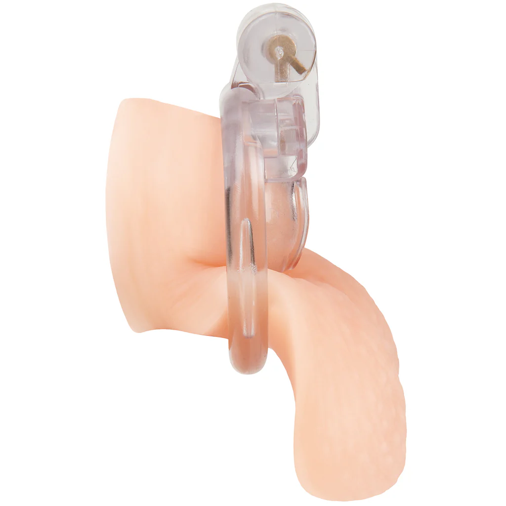 Blueline Acrylic See Thru Mini Cock Micro Chastity Cage - Image 3