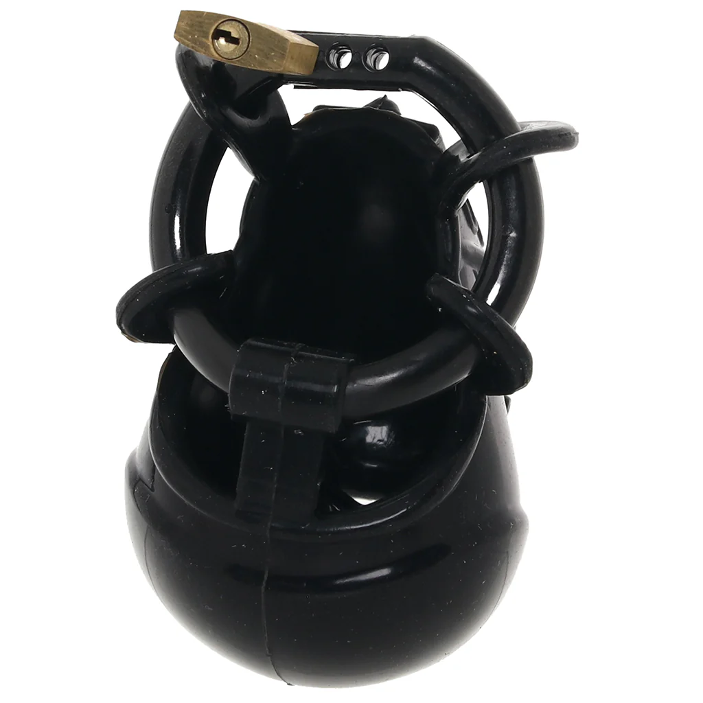 Blueline Full Restraint Silicone Chastity Device in Black - Image 5