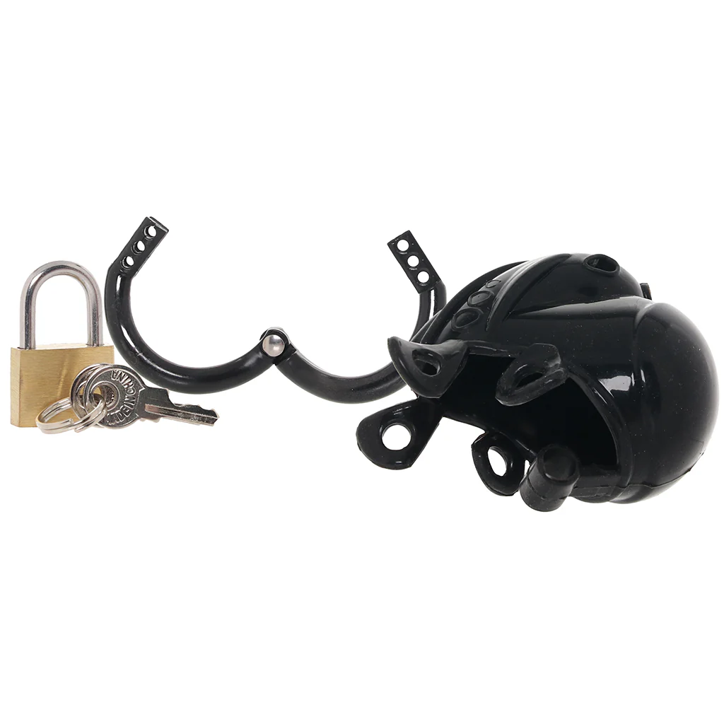 Blueline Full Restraint Silicone Chastity Device in Black - Image 6