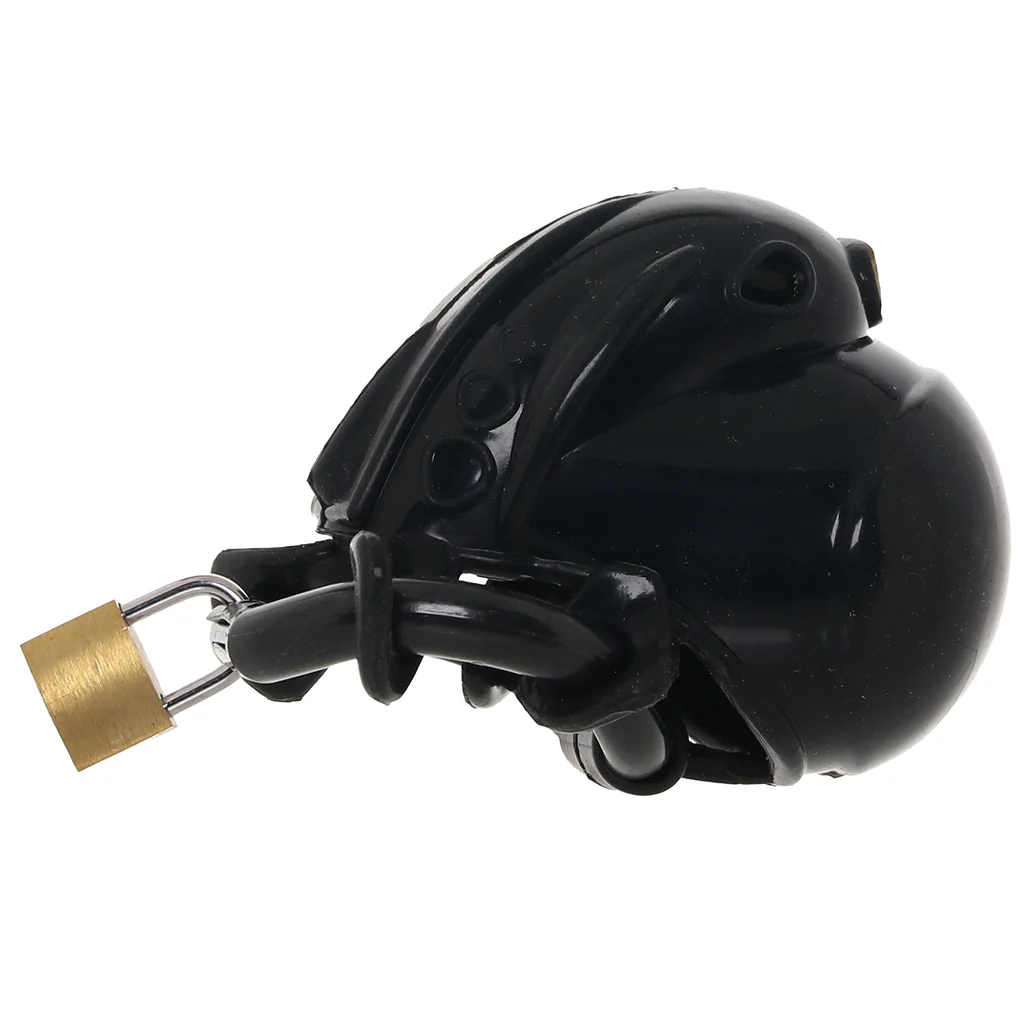 Blueline Full Restraint Silicone Chastity Device in Black - Image 7