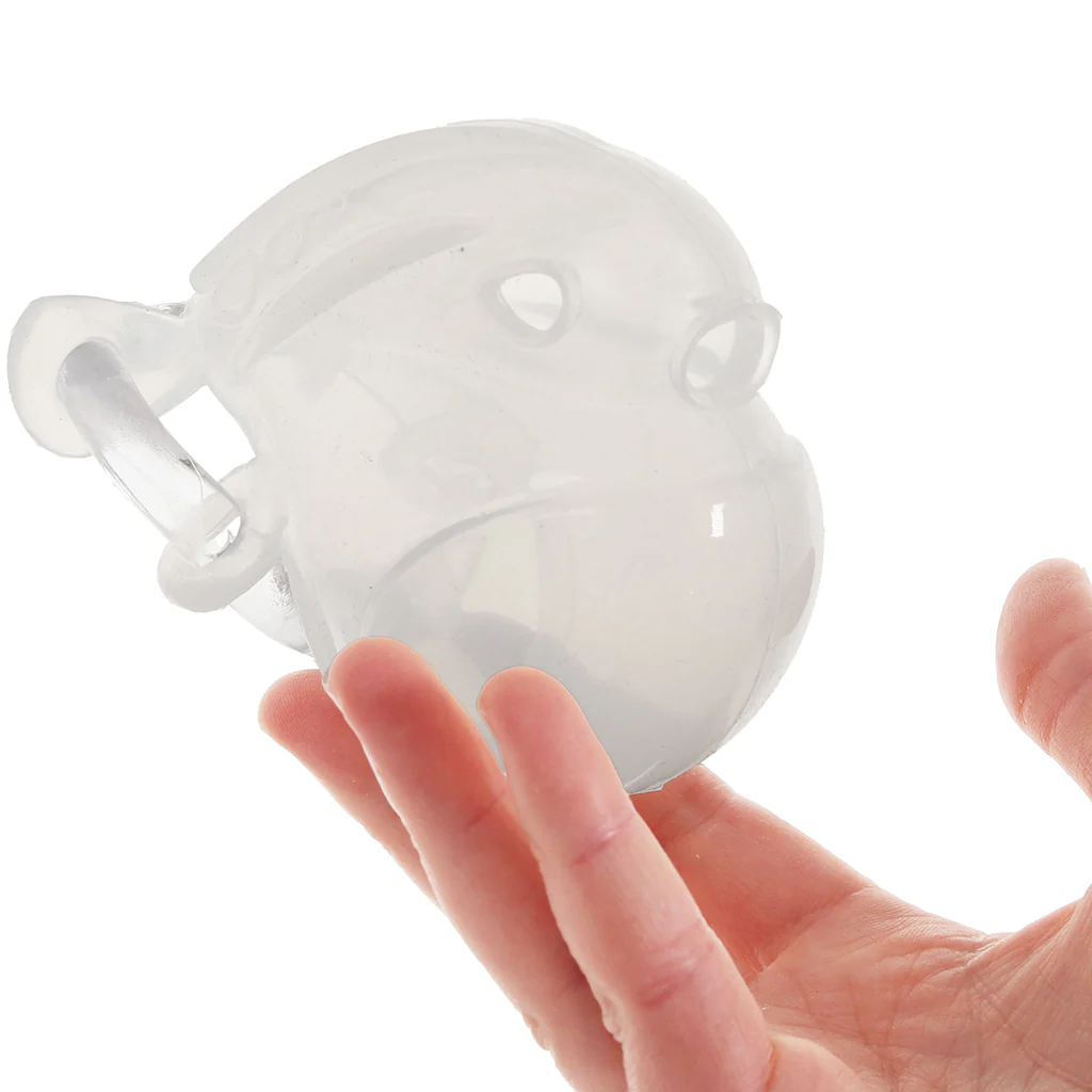 Blueline Full Restraint Silicone Chastity Device in Frosted - Image 4