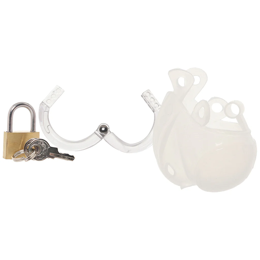 Blueline Full Restraint Silicone Chastity Device in Frosted - Image 6
