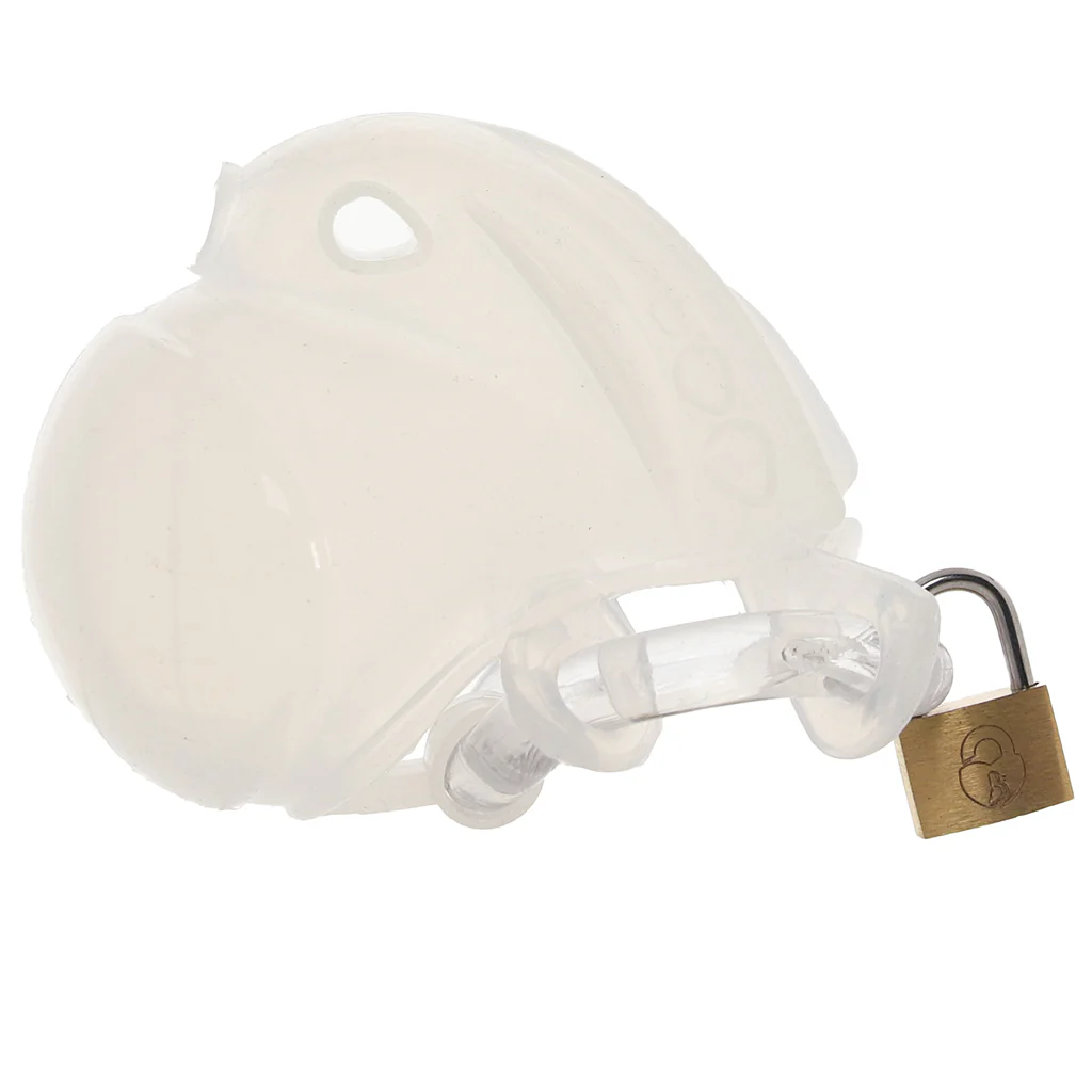 Blueline Full Restraint Silicone Chastity Device in Frosted - Image 7