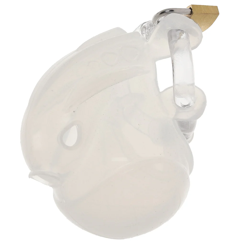 Blueline Full Restraint Silicone Chastity Device in Frosted - Image 8