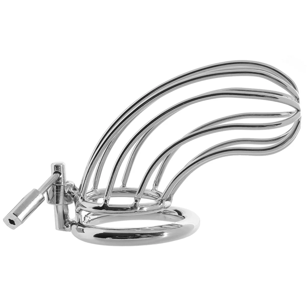 Blue Line Prisoner Cock Cage in Silver - Image 3