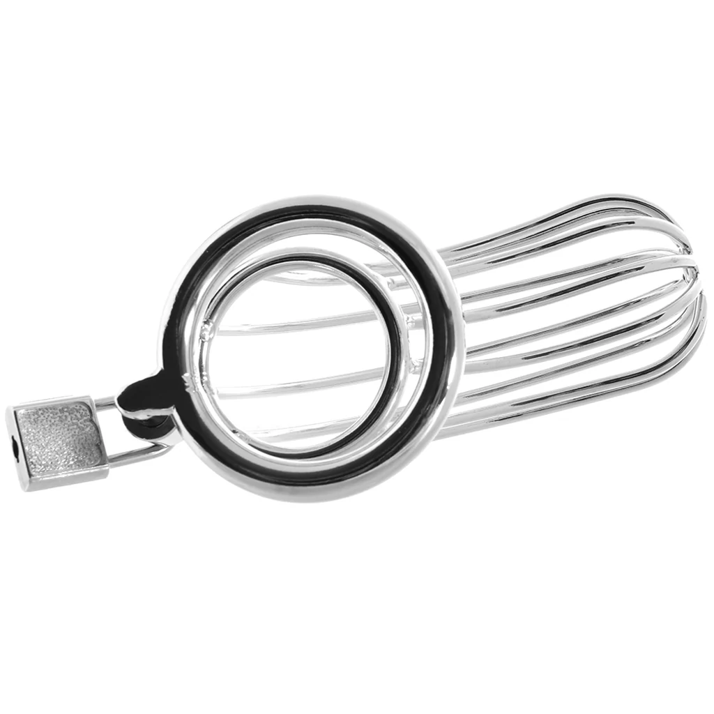 Blue Line Prisoner Cock Cage in Silver - Image 5