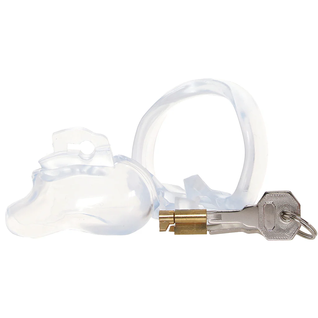 Blueline Small Dick Acrylic Mini Chastity Cage - Image 8