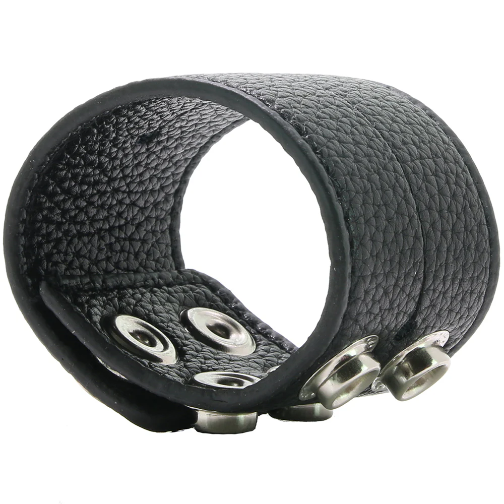 Blue Line 1.5 Inch Cock Ring with Ball Strap - Image 3