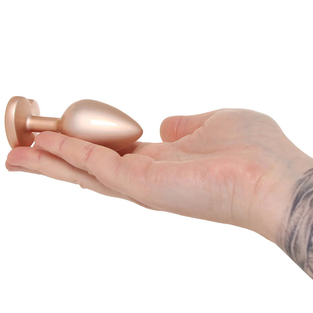 Booty Bling Gold Metal Jewelled Butt Plug in Medium - Image 4