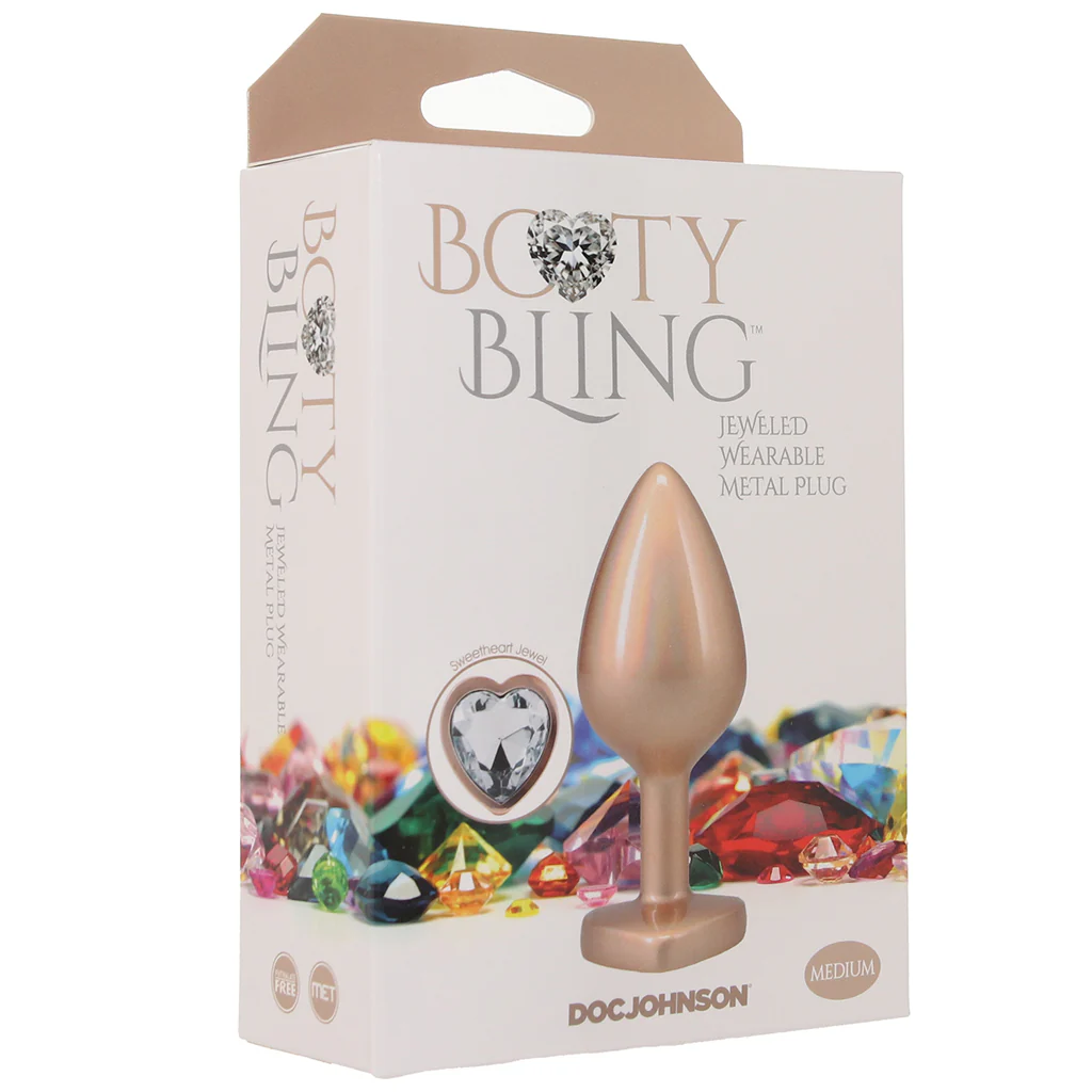 Booty Bling Gold Metal Jewelled Butt Plug in Medium - Image 9