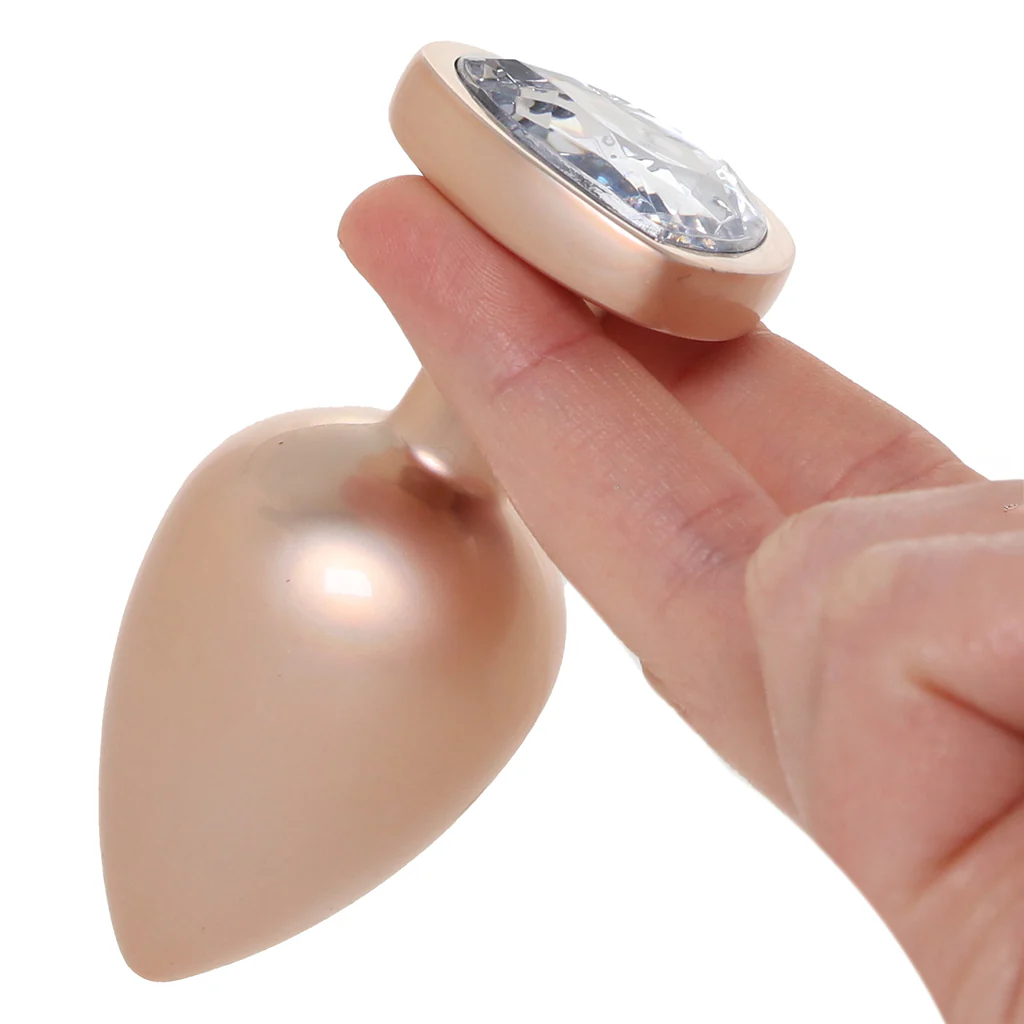 Booty Bling Gold Metal Jewelled Butt Plug in Large - Image 6