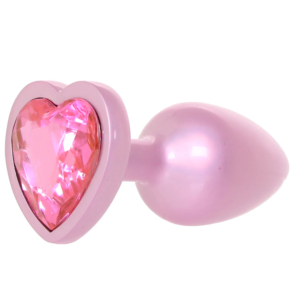 Booty Bling Pink Metal Jewelled Butt Plug in Small - Image 7