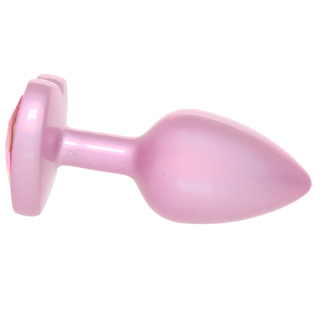 Booty Bling Pink Metal Jewelled Butt Plug in Small - Image 8