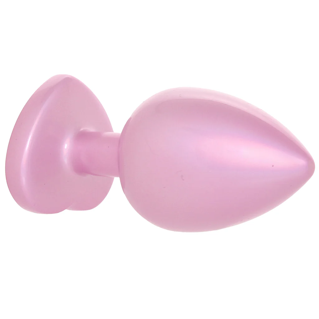 Booty Bling Pink Metal Jewelled Butt Plug in Large - Image 2