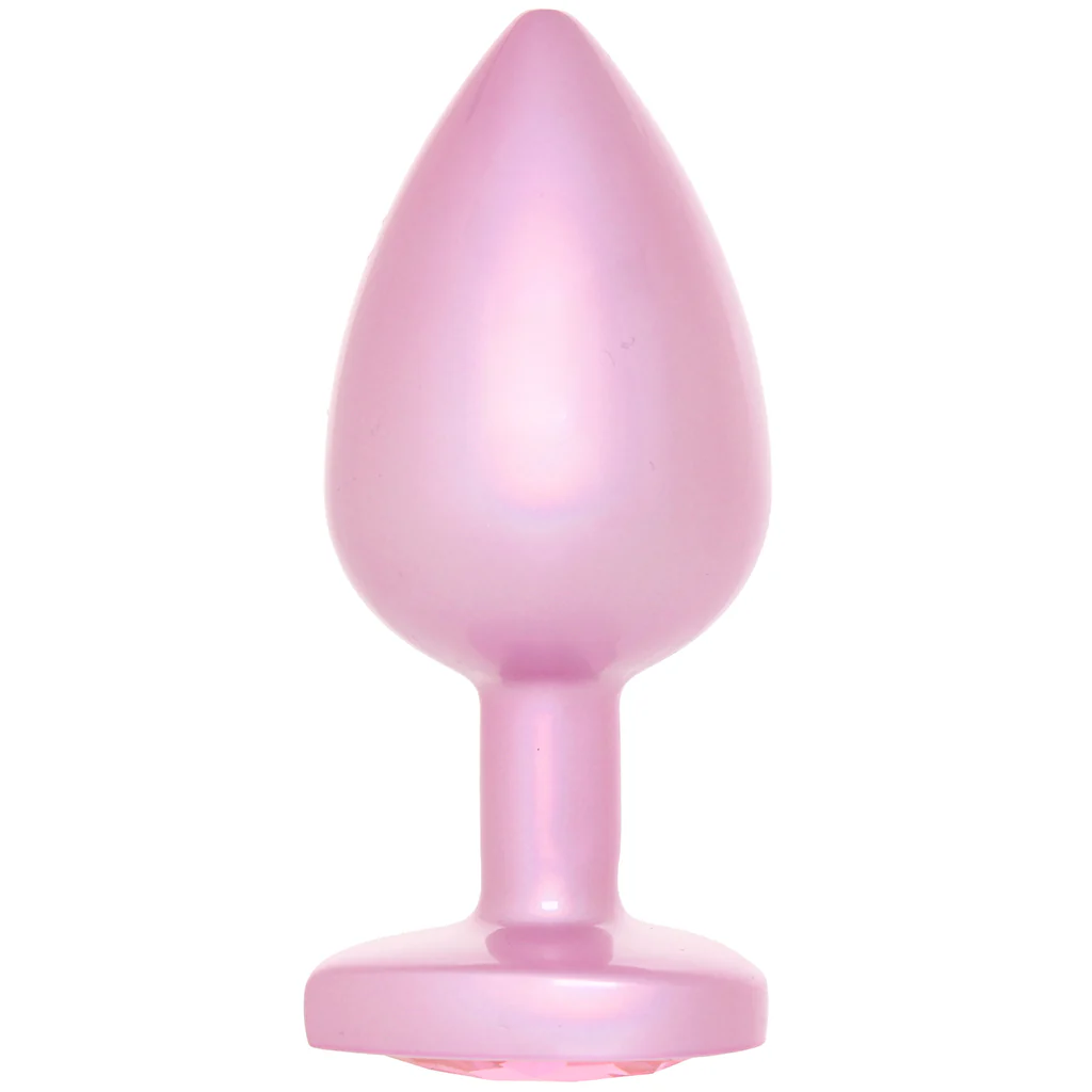 Booty Bling Pink Metal Jewelled Butt Plug in Large - Image 3