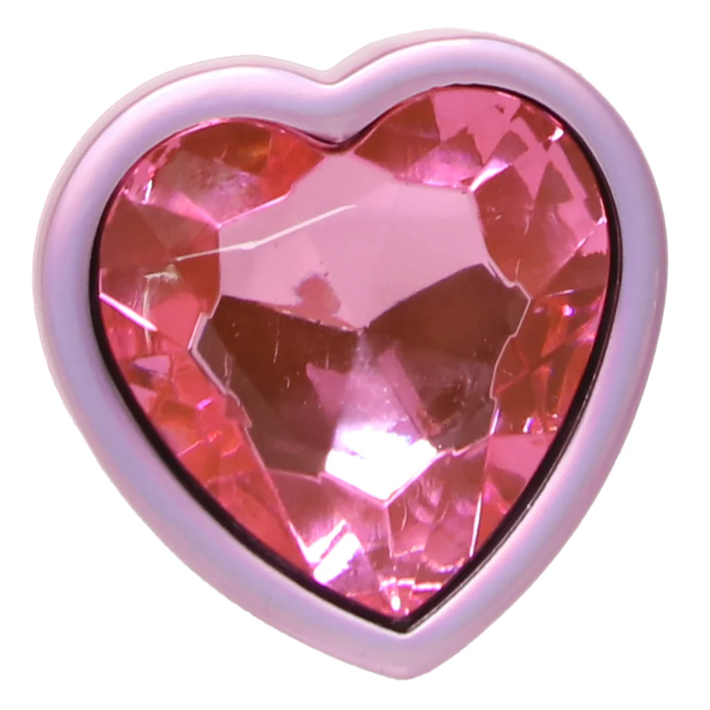 Booty Bling Pink Metal Jewelled Butt Plug in Medium - Image 5