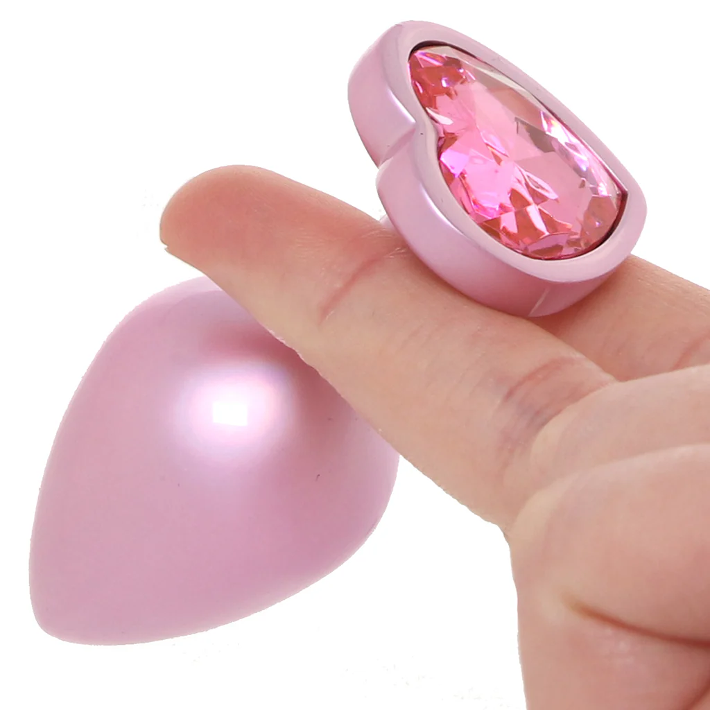 Booty Bling Pink Metal Jewelled Butt Plug in Medium - Image 6