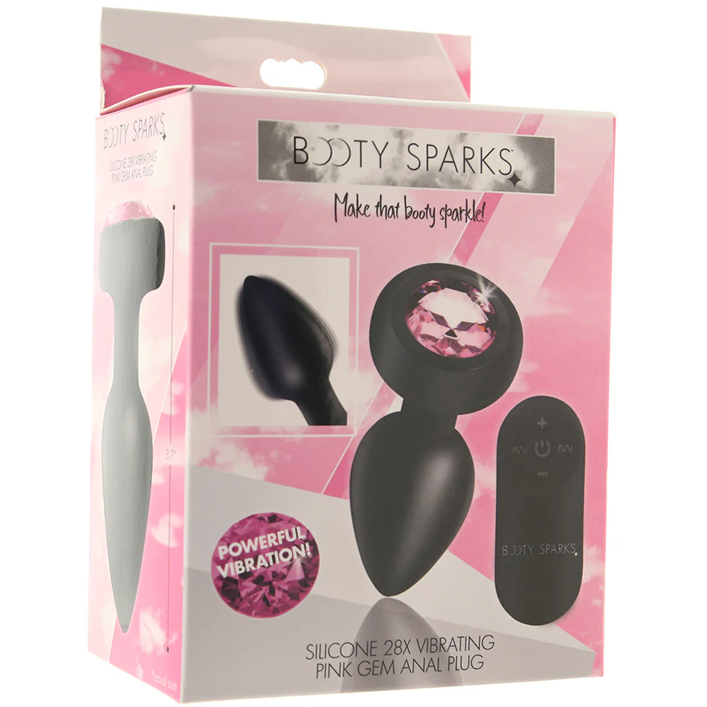 Booty Sparks Pink Gem Vibrating Anal Plug in Small - Image 6
