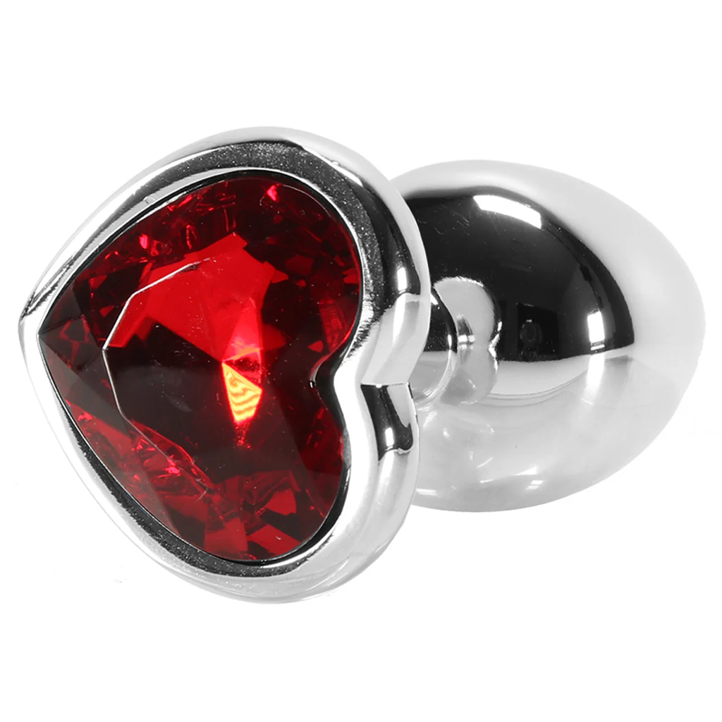 Booty Sparks Red Heart Gem Anal Plug in Small - Image 5