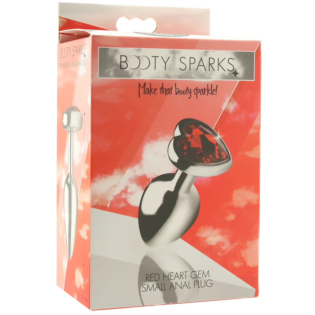 Booty Sparks Red Heart Gem Anal Plug in Small - Image 6