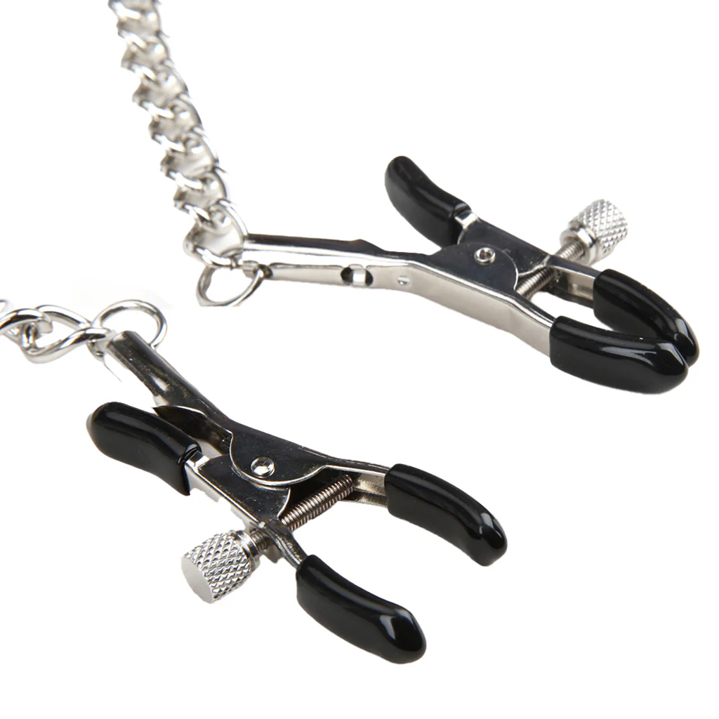 Breathable Ball Gag with Nipple Clamps - Image 3