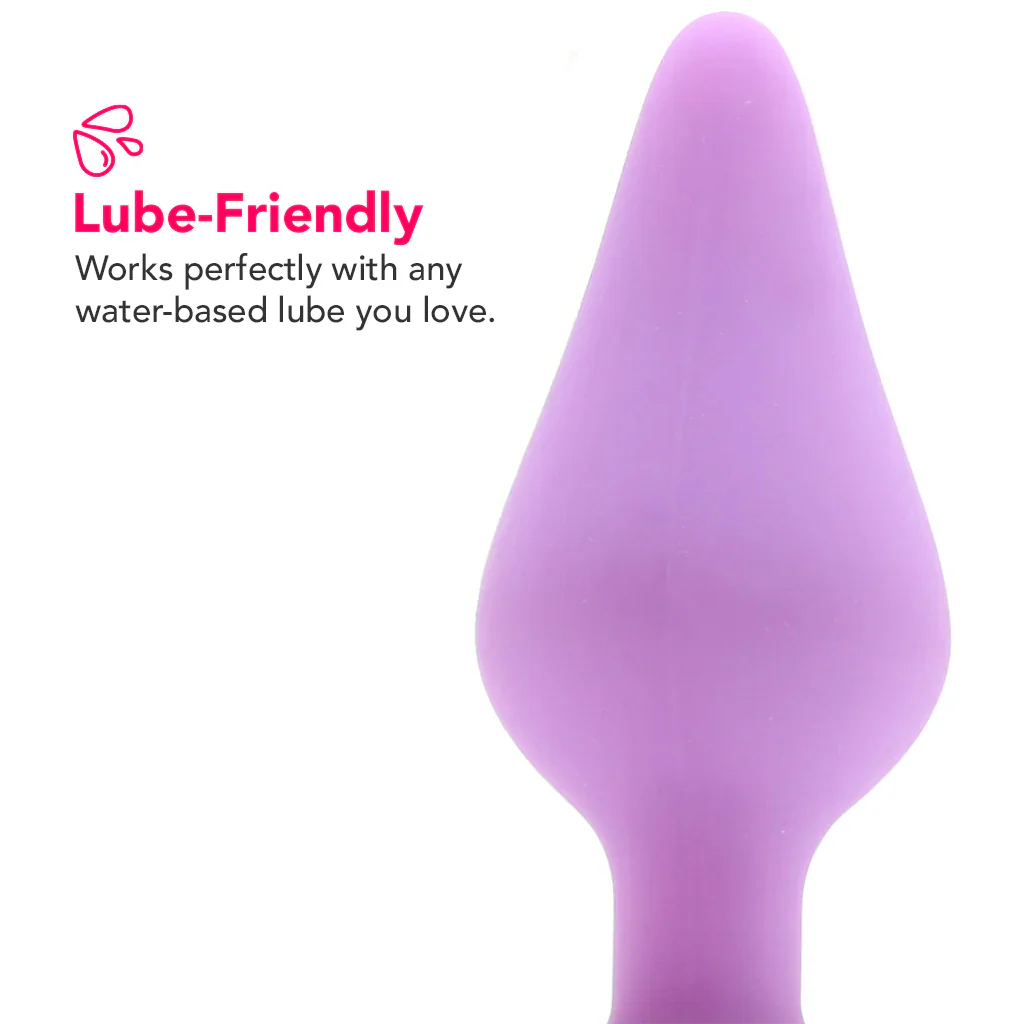 Candy Hearts F**k Me Medium Butt Plug in Purple - Image 2