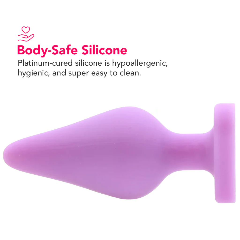 Candy Hearts F**k Me Medium Butt Plug in Purple - Image 3