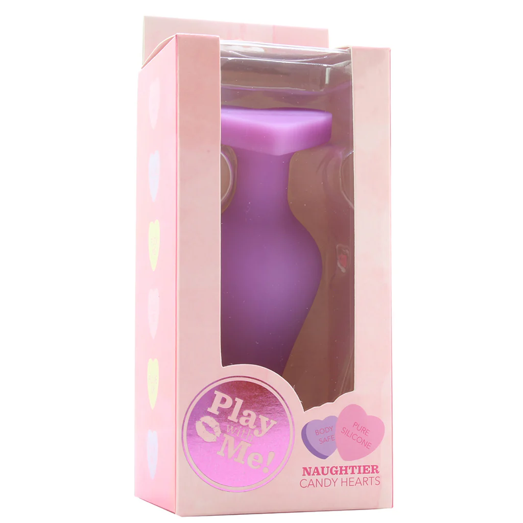 Candy Hearts F**k Me Medium Butt Plug in Purple - Image 6